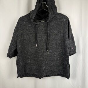 CALIA Carrie Underwood Cropped Hoodie Gray Short Sleeve Athleisure L